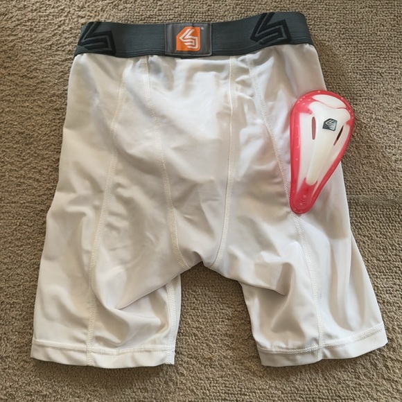 SHOCK DOCTOR MEN HOCKEY CORE COMPRESSION SHORT JOCK STRAP HARD CUP POCKET BRIEFS - Picture 6 of 6